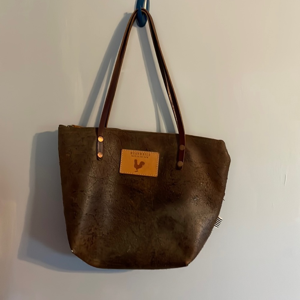 Meanwhile back on the farm leather shoulder bag
